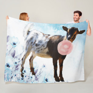 Couverture Polaire GOAT Bubblegum Nigerian en fleurs GetYerGoat™