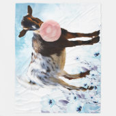 Couverture Polaire GOAT| Bubblegum Nigerian en fleurs GetYerGoat™ (Devant)