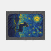 Couverture Polaire Goat Lover Santa Hat Christmas Starry Cute Night V (Devant (Horizontal))