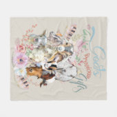 Couverture Polaire GOAT mignons | Aquarelle Portraits de chèvre GetYe (Devant (Horizontal))