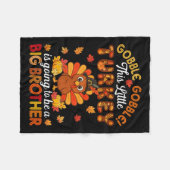 Couverture Polaire Gobble Little Turkey Va Être Big Brother The (Devant (Horizontal))