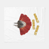 Couverture Polaire Gobble ! Turquie Thanksgiving African Grey Parrot (Devant (Horizontal))