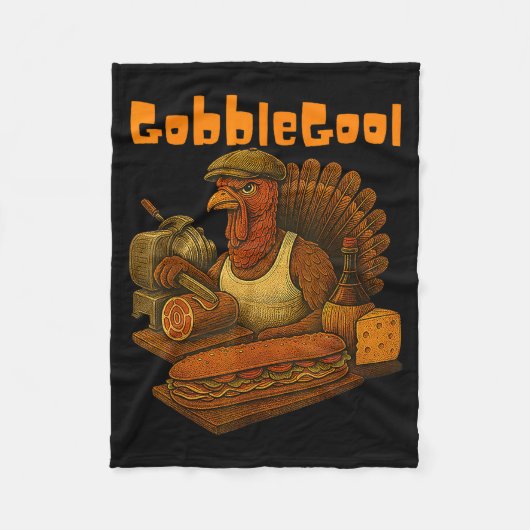 Couverture Polaire Gobbol Turkey Day Thanksgiving Funny Gobble Thankf (Devant)