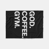 Couverture Polaire God Coffee Gym Funny Christian Workout Tee Jesus M (Devant (Horizontal))