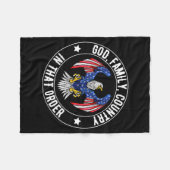 Couverture Polaire God Family Country In That Order Christian Patriot (Devant (Horizontal))