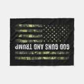 Couverture Polaire God Guns Et Trump 2e Amendement Drapeau Américain (Devant (Horizontal))