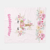 Couverture Polaire GODDAUGHTER Rose Gold Parties scintillant Fleurs U (Devant (Horizontal))