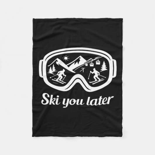 Couverture Polaire Goggles Fun You Ski Later Winter Ski (Devant)