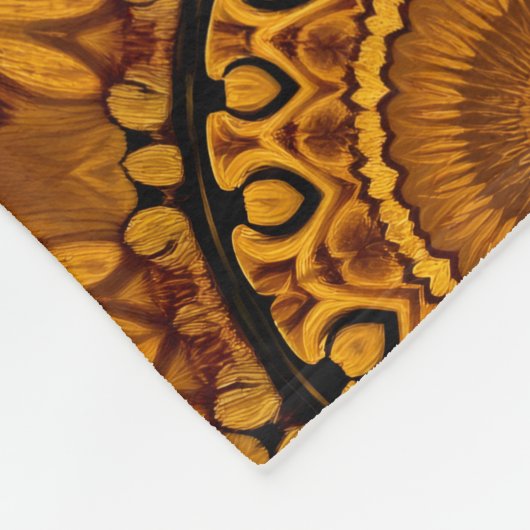 Couverture Polaire Gold and Brown Fleece Blanket (Coin)