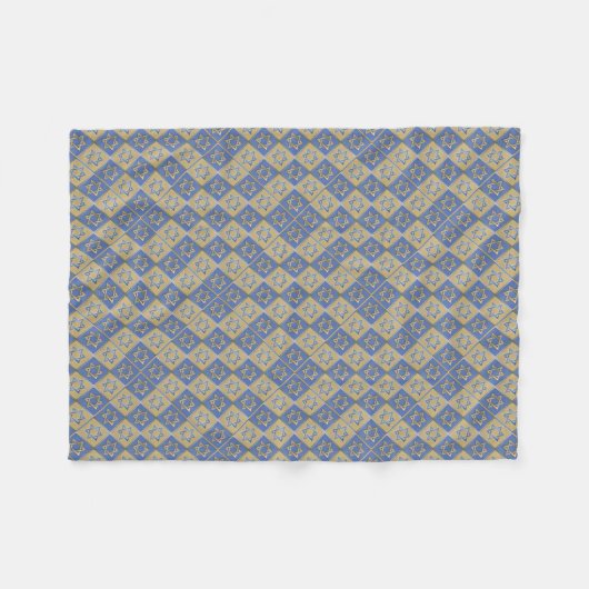 Couverture Polaire Gold Blue Star de David Art Panels (Devant (Horizontal))