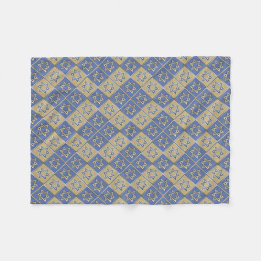 Couverture Polaire Gold Blue Star de David Art Panels (Devant (Horizontal))