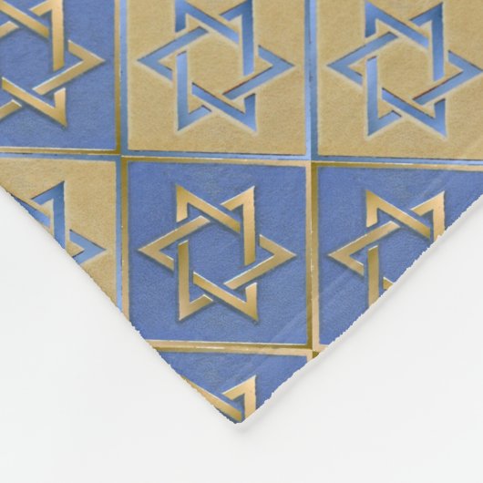 Couverture Polaire Gold Blue Star de David Art Panels (Coin)