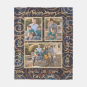 Couverture polaire "Gold Blue Swirl" Couverture ph (Devant)