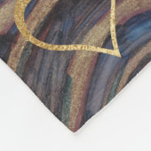 Couverture polaire "Gold Blue Swirl" Couverture ph (Coin)