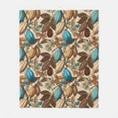 Couverture Polaire Gold Brown Turquoise Cacao Pattern (Devant)
