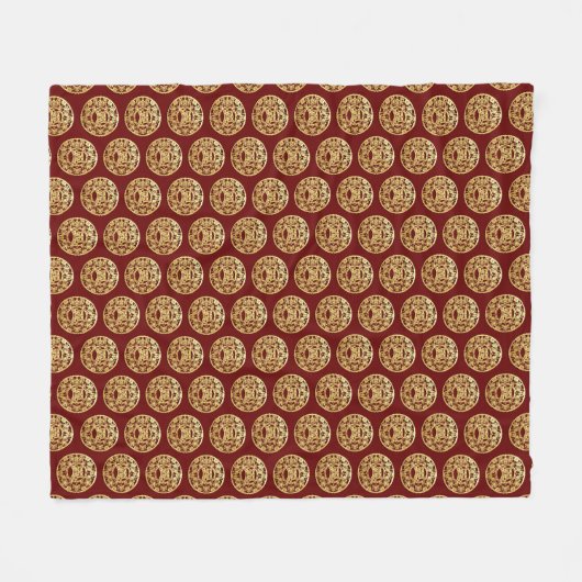 Couverture Polaire Gold Chinois Tiger coupé en papier Année Choisir l (Devant (Horizontal))