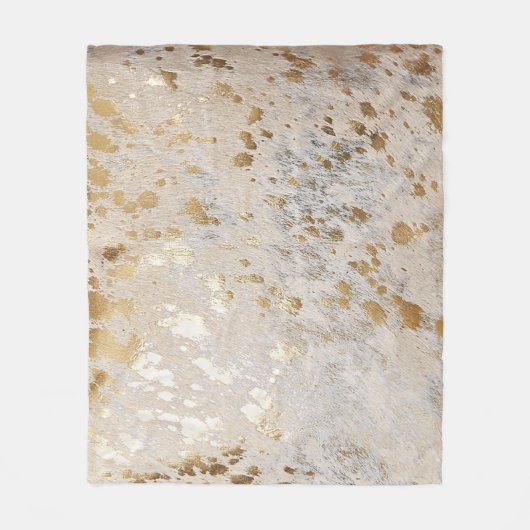 Couverture Polaire Gold Cowhide Print Metallic (Devant)