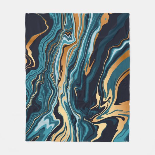 Couverture Polaire Gold Emerald Marble Arrière - plan Luxe (Devant)