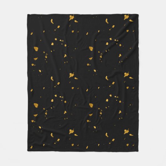 Couverture Polaire Gold Flakes Noir (Devant)