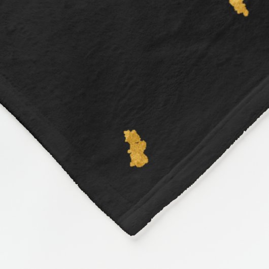 Couverture Polaire Gold Flakes Noir (Coin)