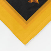 Couverture Polaire Gold Fleurs de Lis sur une bannière noire (Coin)