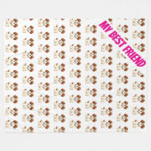 Couverture Polaire Gold Grooming Pet Personalized Elegant Collection (Devant (Horizontal))