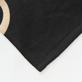 Couverture Polaire Gold Music Notes sur Black Medium (Coin)