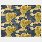 Couverture Polaire Gold Poodle Night Grey (Devant (Horizontal))