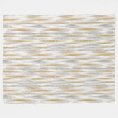 Couverture Polaire Gold Silver Chic Glam Glitzy Stripes (Devant (Horizontal))