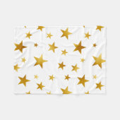 Couverture Polaire Gold Stars Modern White (Devant (Horizontal))