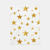 Couverture Polaire Gold Stars Modern White (Devant)