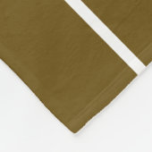 Couverture Polaire Gold Stripes Motif Personnalisé Blanc Arrière - pl (Coin)