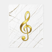 Couverture Polaire Gold Treble Clef Marble Home Decor (Devant)