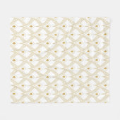 Couverture Polaire Gold & white art-deco seamless pattern 3 (Devant (Horizontal))
