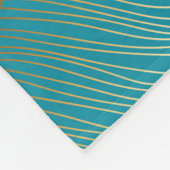 Couverture Polaire Golden Banana Leaf : Motif de luxe. (Coin)