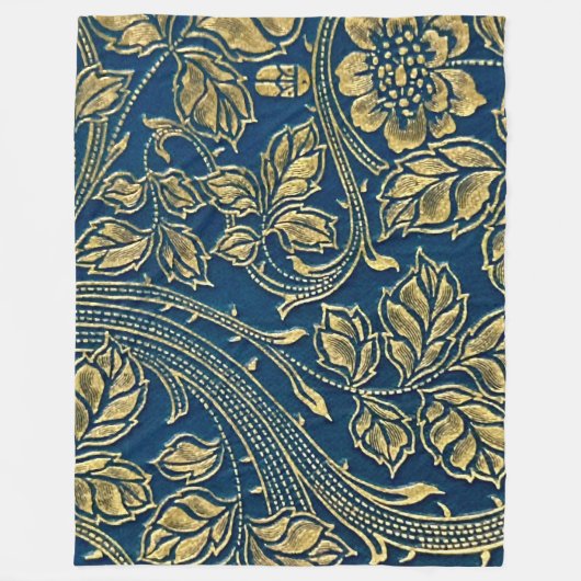 Couverture Polaire Golden Blossom Elegance  Fleece Blanket (Devant)