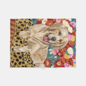Couverture Polaire Golden Boy Retriever (Devant (Horizontal))