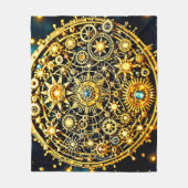 Couverture Polaire Golden Clockwork Celestial Art (Devant)