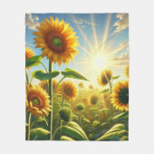 Couverture Polaire Golden Embrace Sunflower (Devant)