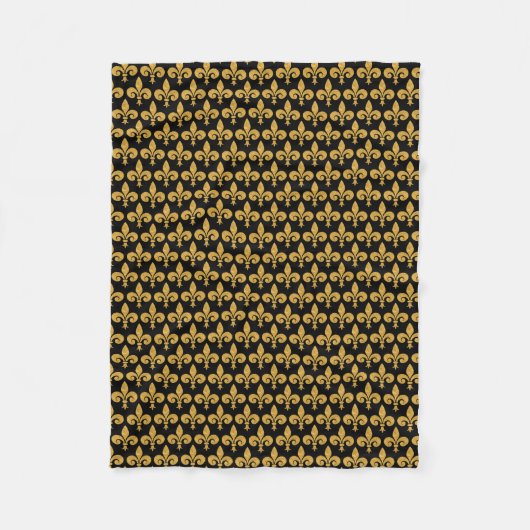 Couverture Polaire Golden Fleur de Lis (Devant)