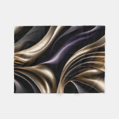 Couverture Polaire Golden Flow - Luxurious Black and Gold Abstrait (Devant (Horizontal))