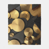 Couverture Polaire Golden Geometry Luxury Abstrait (Devant)