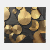 Couverture Polaire Golden Geometry Luxury Abstrait (Devant (Horizontal))