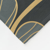 Couverture Polaire Golden Ginkgo : Luxueux Déco Floral. (Coin)