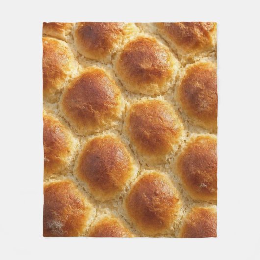Couverture Polaire Golden Harmony – Soft & Warm Bread Texture Art (Devant)