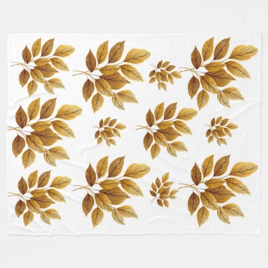 Couverture Polaire Golden Leaf Luxe (Devant (Horizontal))