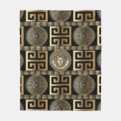 Couverture Polaire Golden Medusa clé grecque (Devant)
