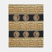 Couverture Polaire Golden Medusa Meander Concepteur clé grecque (Devant)