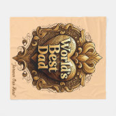 Couverture Polaire "Golden Papa Love" (Devant (Horizontal))