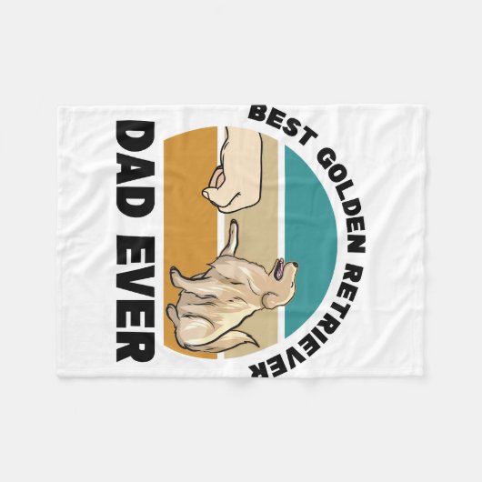 Couverture Polaire Golden Retriever (Devant (Horizontal))